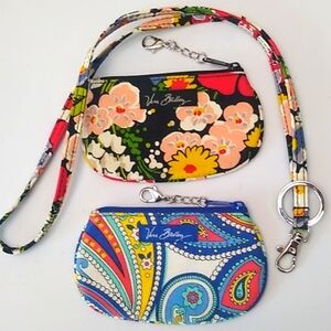 Vera Bradley Clip Zip ID Case, Set of 2